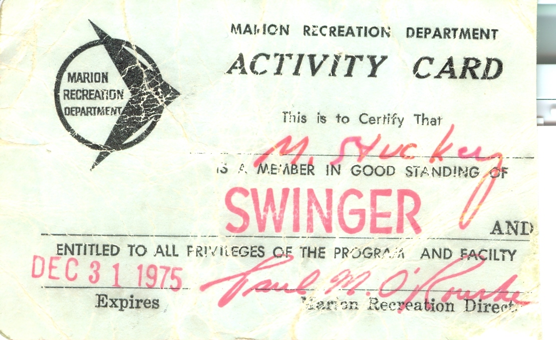 Can't Beleive I Still Have my Swinger Card.